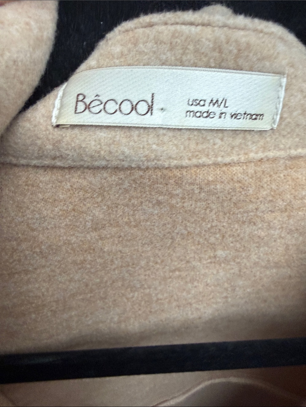 Neutral Beige Oversized Shacket Jacket - Picture 3 of 3